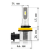 LED лампы автомобильные для головного света ElectroKot Turbine H11-H8-H9-H16 2 шт