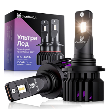 Светодиодные лампы для авто ЭлектроКот УльтраЛед gen2 HB4 тёплый белый 4300K 2 шт Светодиодные лампы для авто ЭлектроКот УльтраЛед gen2 HB4 тёплый белый 4300K 2 шт