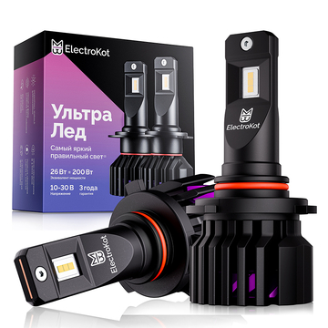 Светодиодные лампы для авто ЭлектроКот УльтраЛед gen2 HB3 белый 6000K 2 шт