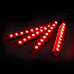 Светодиодная подсветка салона и зоны ног автомобиля 4 модуля 36 LED красная