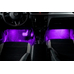 Светодиодная подсветка салона и зоны ног автомобиля 4 модуля 36 LED фиолетовая