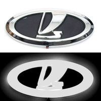4D логотип Lada (Лада) 125х55 мм белый