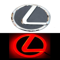 4D логотип Lexus (Лексус) 125х90 мм красный