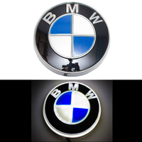 4D логотип BMW (БМВ) 82 мм белый