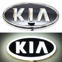 4D логотип KIA (КИА) 130х65 мм белый