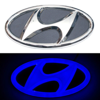 4D логотип Hyundai (Хендай) 130х65 мм синий
