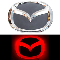 4D логотип Mazda (Мазда) 125х100 мм красный