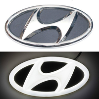 4D логотип Hyundai (Хендай) 145х75 мм белый