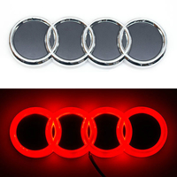 4D логотип Audi (Ауди) 180х60 мм красный