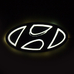 5D логотип Hyundai (Хендай) белый 130х65mm