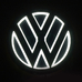 5D логотип Volkswagen (Фольксваген) белый 110мм