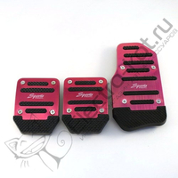 Накладки на педали авто Sports МКПП розовые