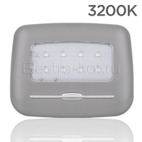 LED плафон подсветки салона беспроводной micro-USB зарядка теплый свет 3200К серый