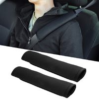 Накладка-подушка на ремень безопасности авто черная 2 шт