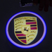 Штатная подсветка дверей с логотипом Porsche - Порше - тип 2 - 2 шт