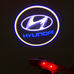Штатная подсветка дверей с логотипом Hyundai - Хендай - тип 1 - 2 шт