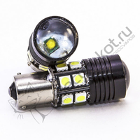 Диодная LED лампа 10W 12 SMD +Cree R5 - 1156 - P21W - BA15S 1 шт