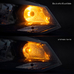Светодиодная лампа в поворотники авто ElectroKot BlackSide 21Вт WY21W - 7440 оранжевый свет 2 шт