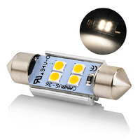 Светодиодная лампа с обманкой ElectroKot Atomic C5W C10W 36mm 4000K теплый белый свет 1 шт