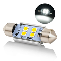 Светодиодная лампа с обманкой ElectroKot Atomic C5W C10W 36mm 5000K чистый белый свет 1 шт