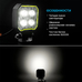 Светодиодная фара рабочего света прожектор ElectroKot CompactPRO 20W квадратная 1 шт