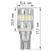 Светодиодная лампа для авто ElectroKot RoundLight W16W белая, 2 шт 
