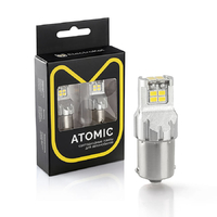 Светодиодная LED лампа Atomic 12 SMD3020 P21W BA15S белая 1 шт