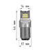 Светодиодная LED лампа Atomic 12 SMD3020 P21/5W BAY15D оранжевая 1 шт