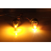 Светодиодная LED лампа Atomic 12 SMD3020 W21/5W 7443 бесполярная оранжевая 2 шт