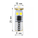 LED лампа с обманкой и стабилизатором ElectroKot Atomic 6 SMD3030 T10 W5W 3000K желтая 2 шт