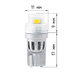 Светодиодные лампы для авто ElectroKot SIRIUS T10 W5W 5000K белый свет 2 шт