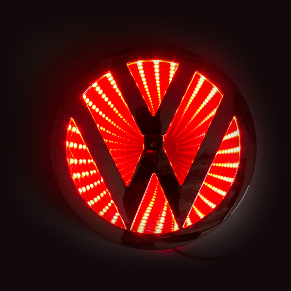 3D логотип Volkswagen (Фольксваген) с подсветкой