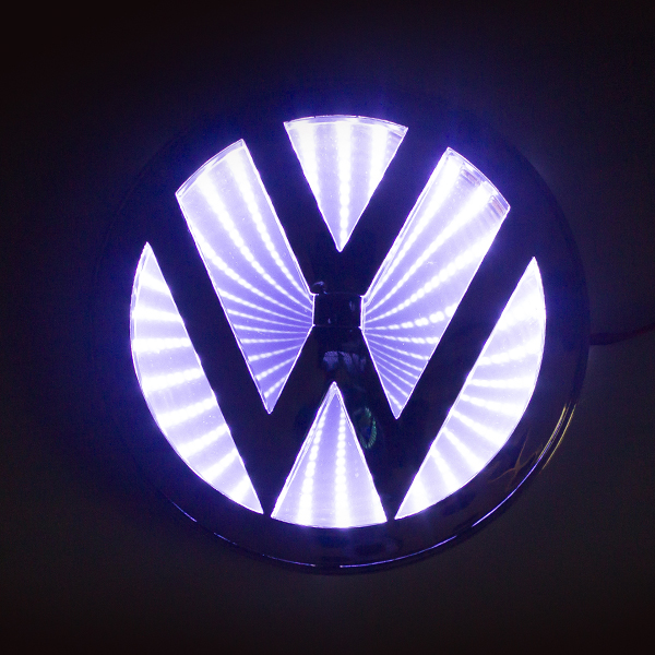 3D логотип Volkswagen (Фольксваген) с подсветкой