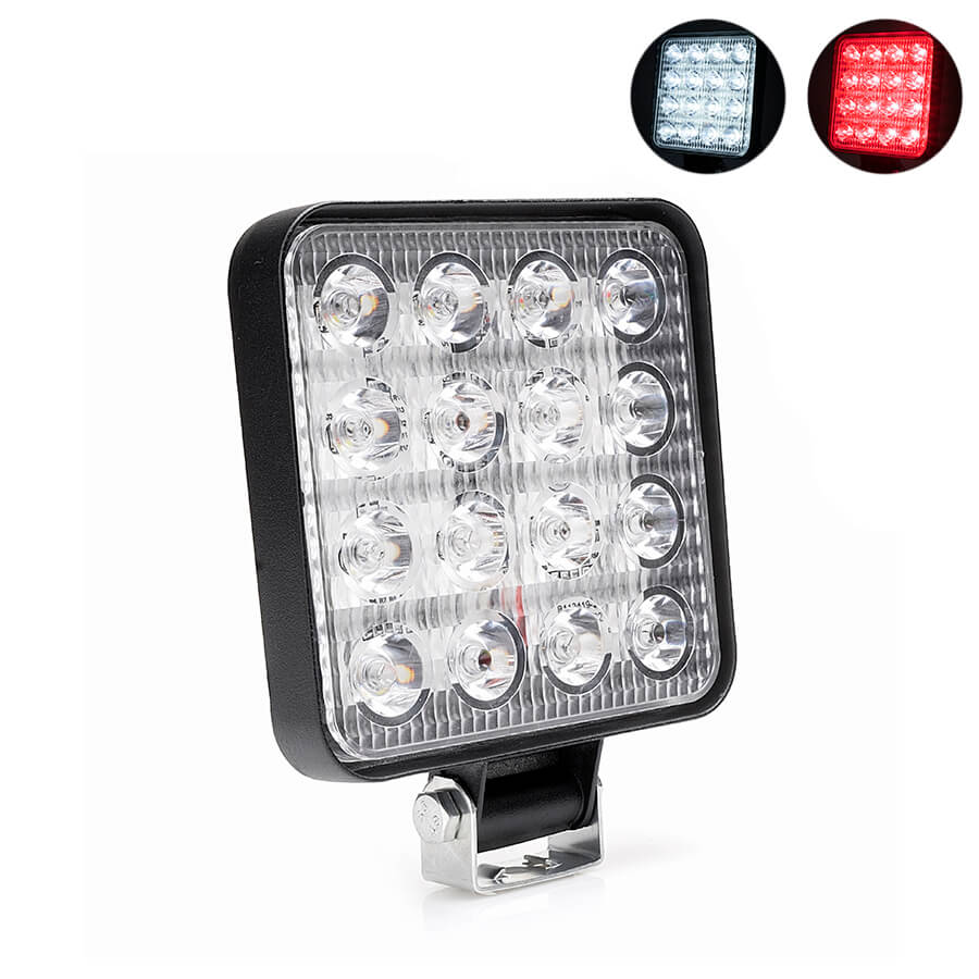 LED фара-строб Super Slim 16 SMD 3030 48W Spot красный купить