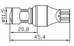 Диодная LED лампа X-Reflector 6 CREE XBD 30W T15 - W16W